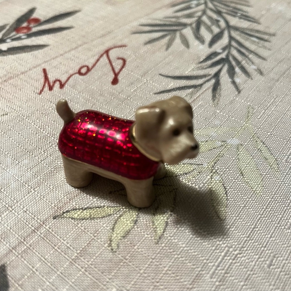 VTG Monet Terrier Enamel Collectable Trinket Box